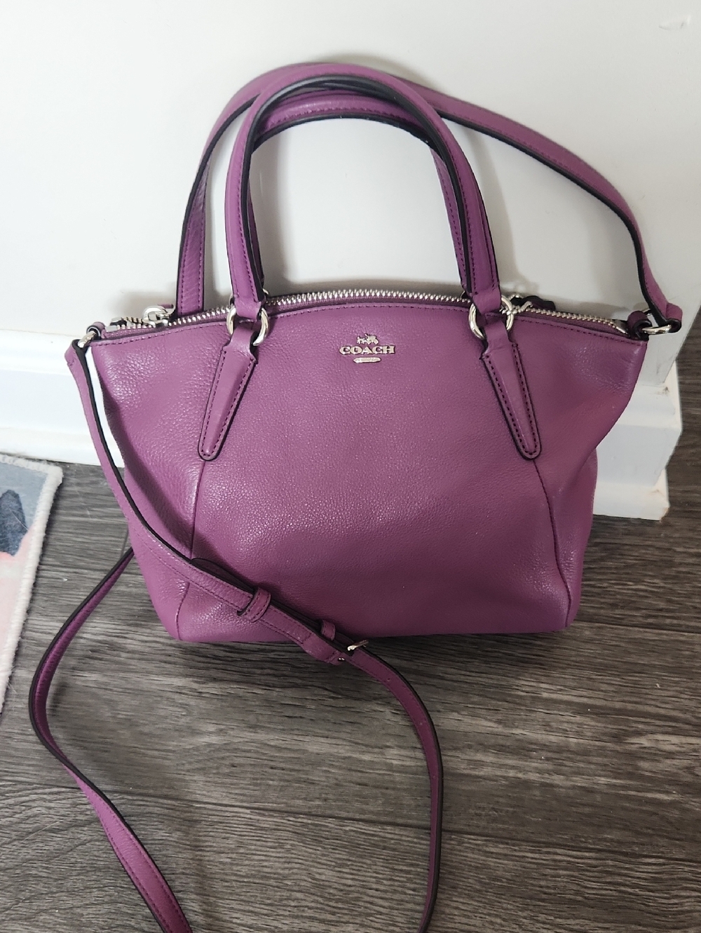 Coach Small Kelsey Purple Satchel - Picture 2 of 10